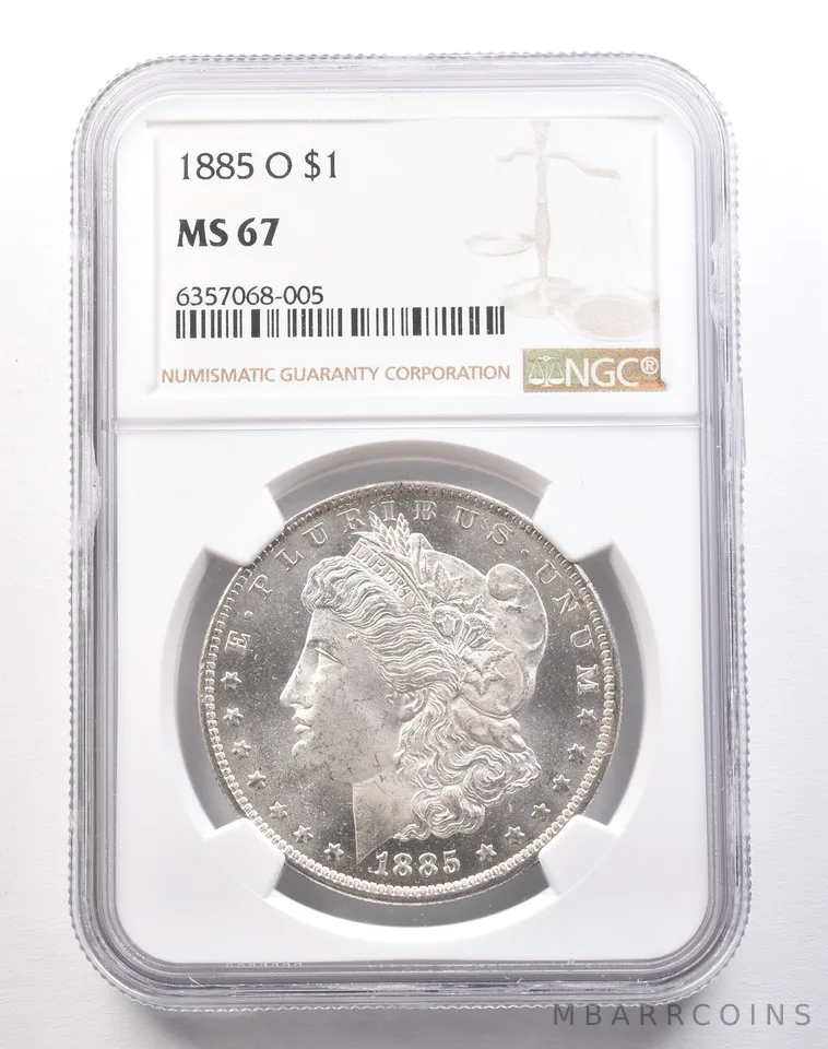 1885-O Morgan Silver Dollar MS67 NGC PQ *1852