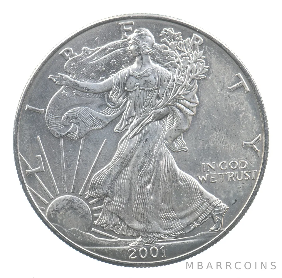 Better Date 2001 American Silver Eagle 1 Troy Oz .999 Fine Silver *850