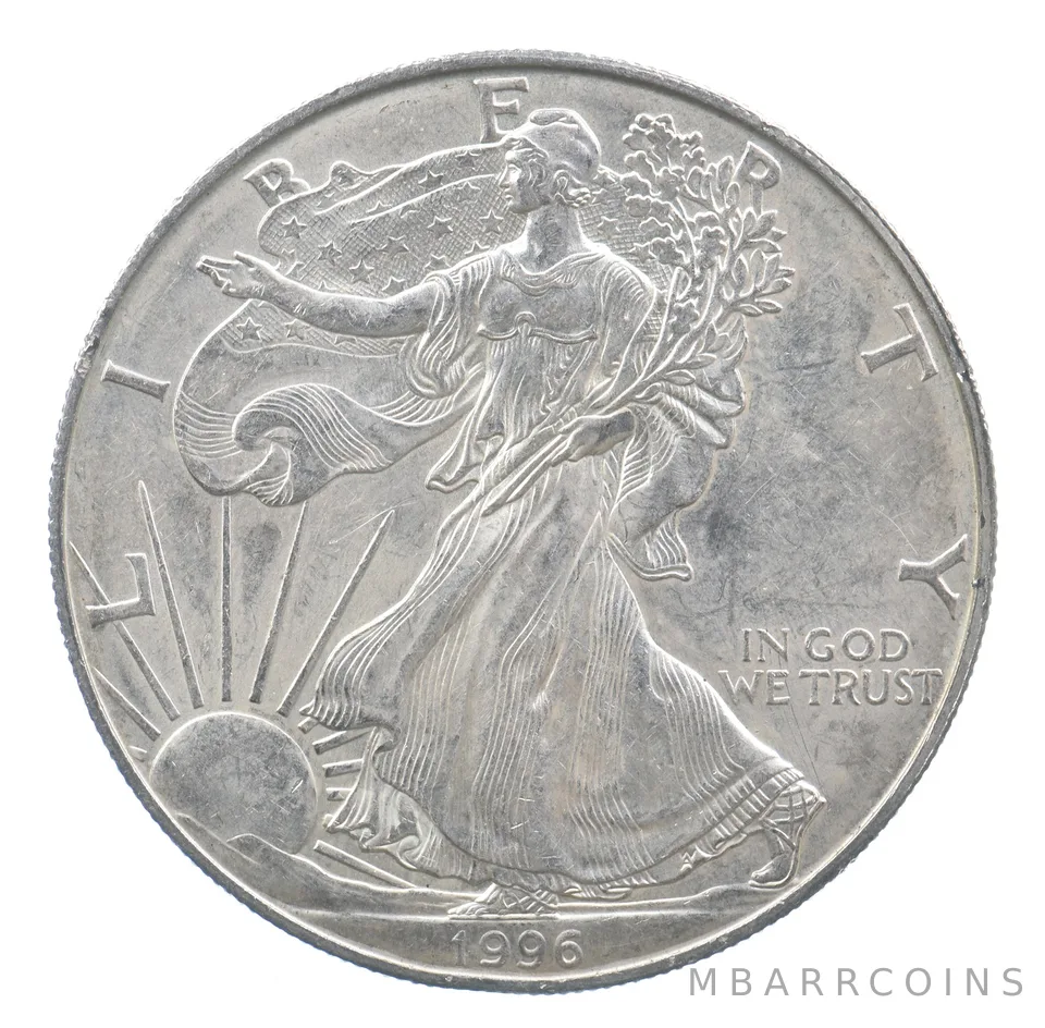 Rarest 1996 American Silver Eagle - Key Date - Rare LOW MINTAGE *712