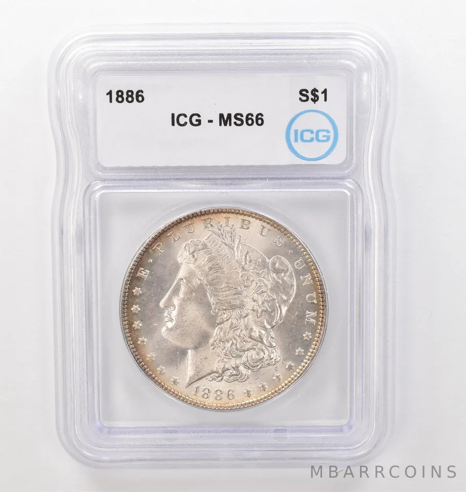 1886 Morgan Silver Dollar MS66 ICG Beautiful Tone *2463