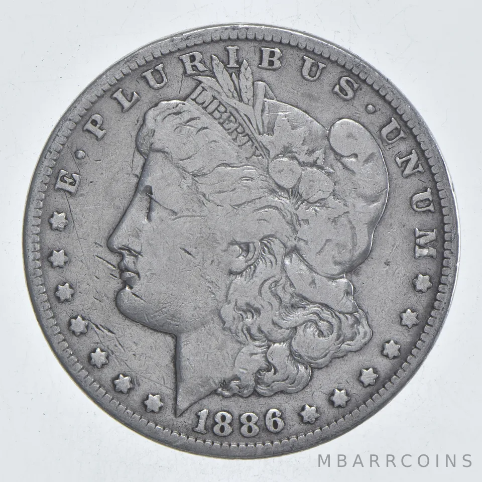Early - 1886 Morgan Silver Dollar - 90% US Coin *105
