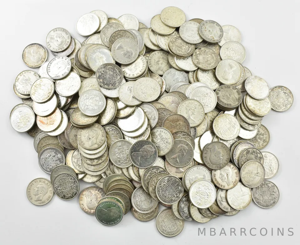 (20) $10 Face 80% Silver Canadian Canada Half Dollars Roll Bullion Lot