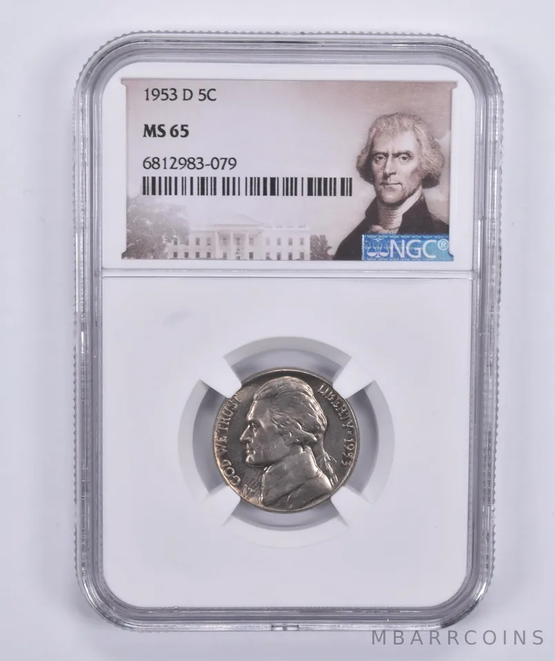 1953-D Jefferson Nickel MS65 NGC Special Label