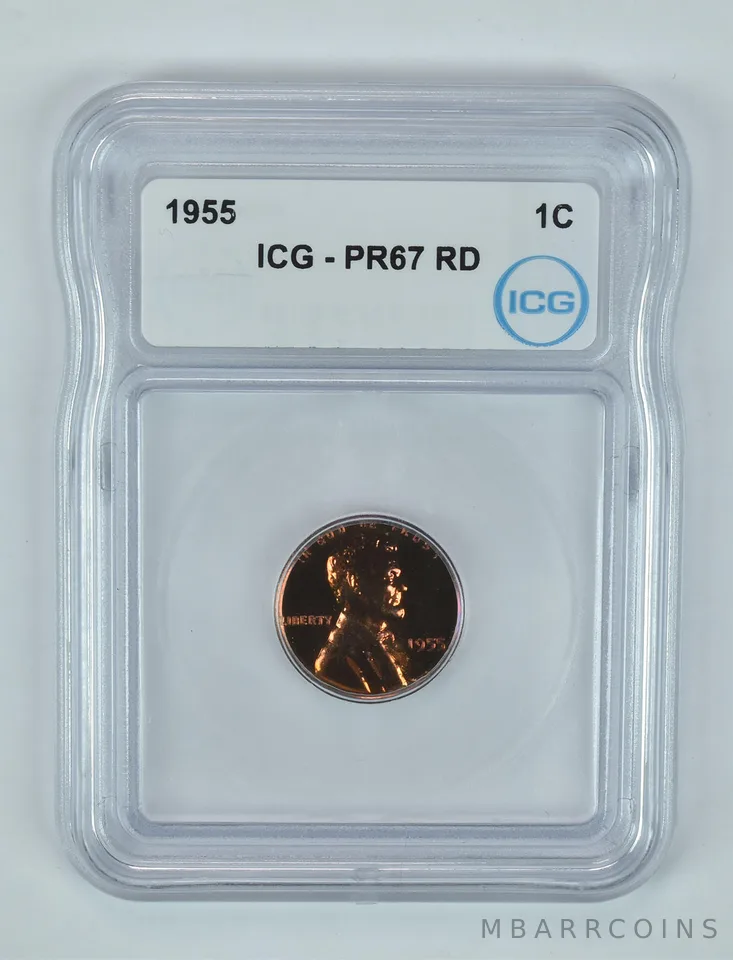 1955 Lincoln Wheat Cent PR67 RD ICG