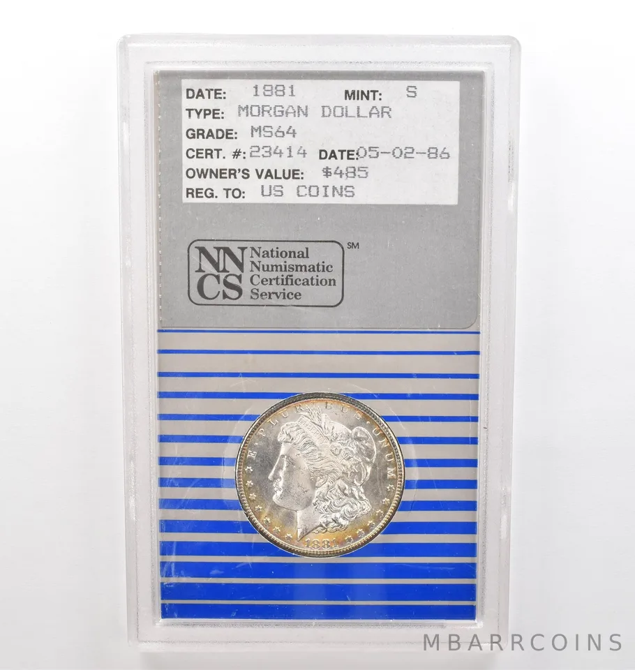 1881-S Morgan Silver Dollar Uncirculated Beautiful Tone *9785