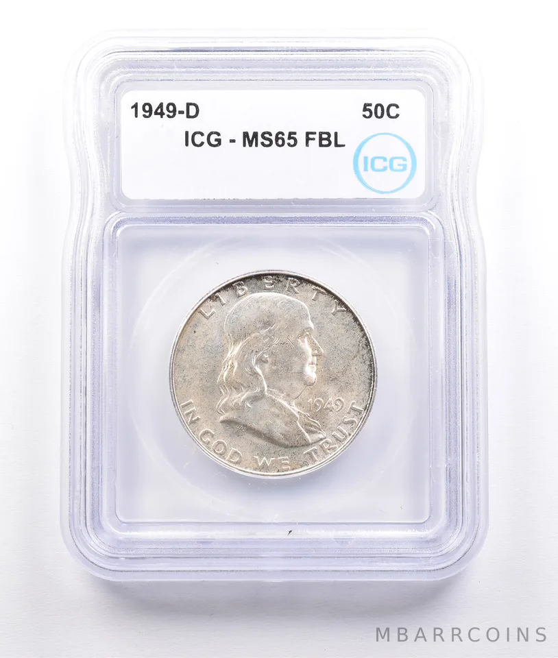 1949-D Franklin Half Dollar MS65 FBL ICG *6898