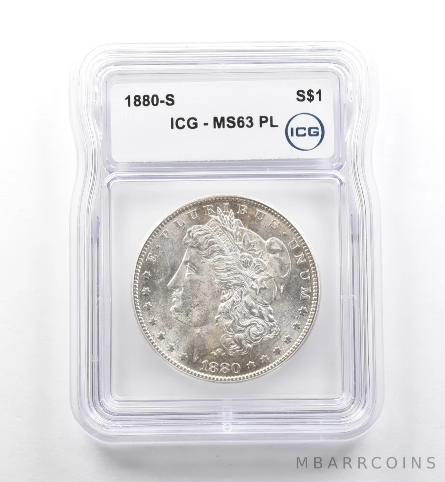 1880-S Morgan Silver Dollar MS63 PL ICG *7484