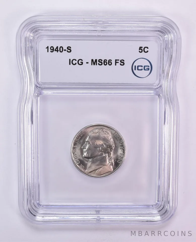 1940-S Jefferson Nickel MS66 FS ICG