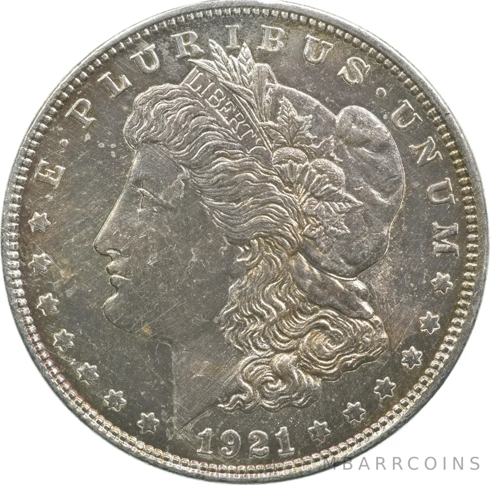 1921 Morgan Silver Dollar Cool Color *3543