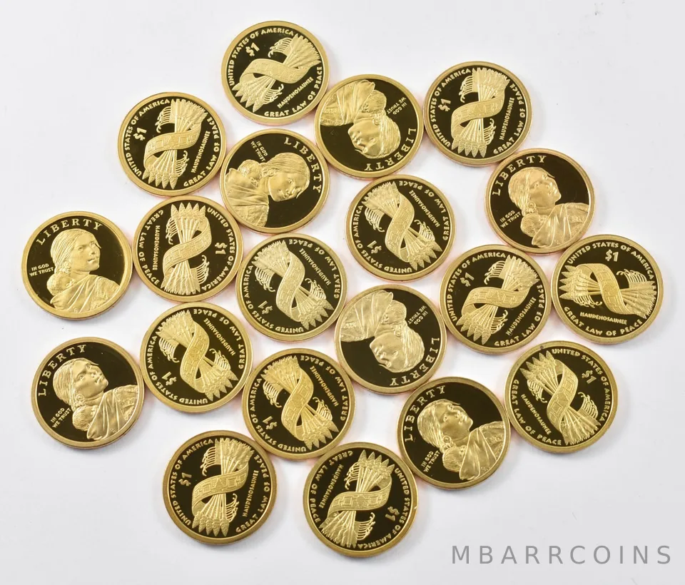 (20) 2010 Sacagawea Dollar Proof ROLL Great Law Of Peace