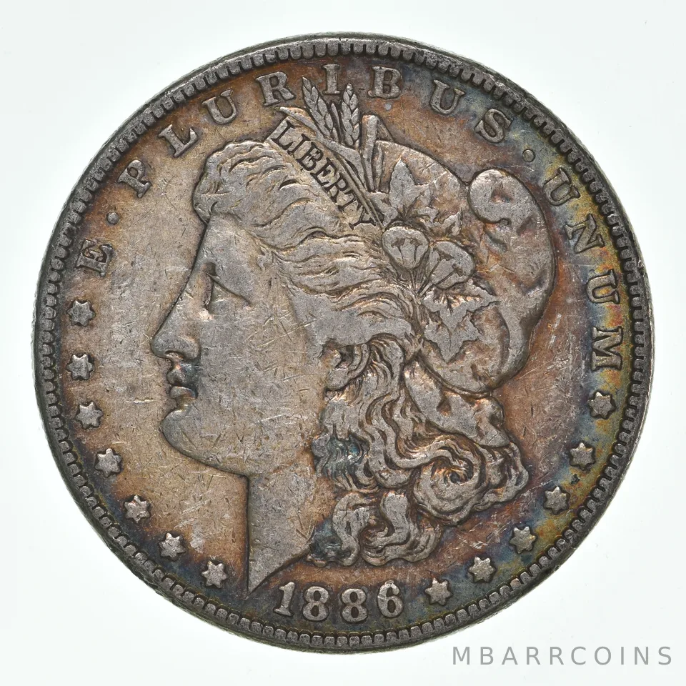 1886 Morgan Silver Dollar- Great Color/Tone *5064