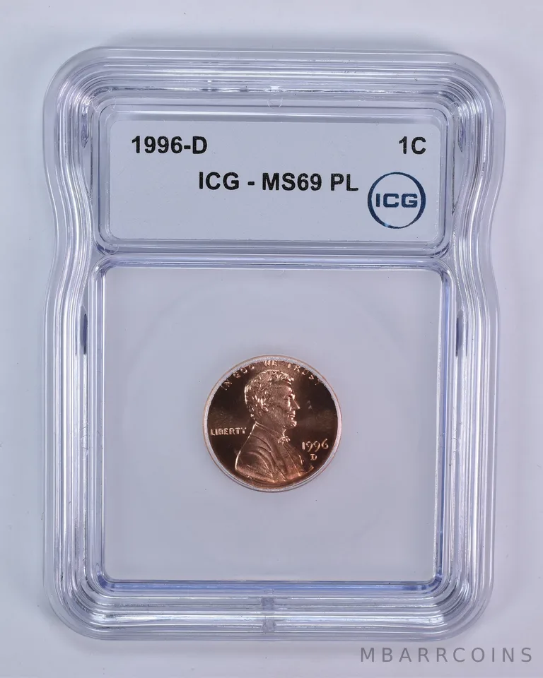 1996-D Lincoln Memorial Cent MS69 PL ICG