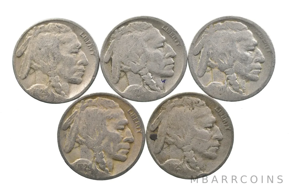 BETTER Lot 1929-S 1928-S 1920-S 1929-D 1929-S Buffalo Nickel Collection *124