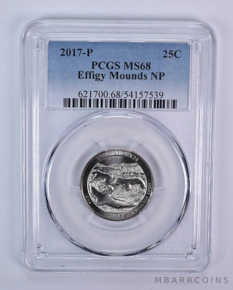 2017-P Washington Quarter ATB Effigy Mounds MS68 PCGS