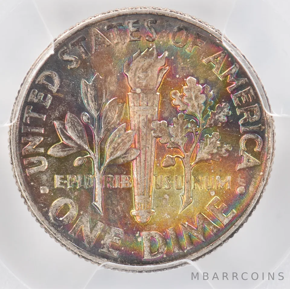 1964 Roosevelt Dime MS65 PCGS Beautiful Tone *0918