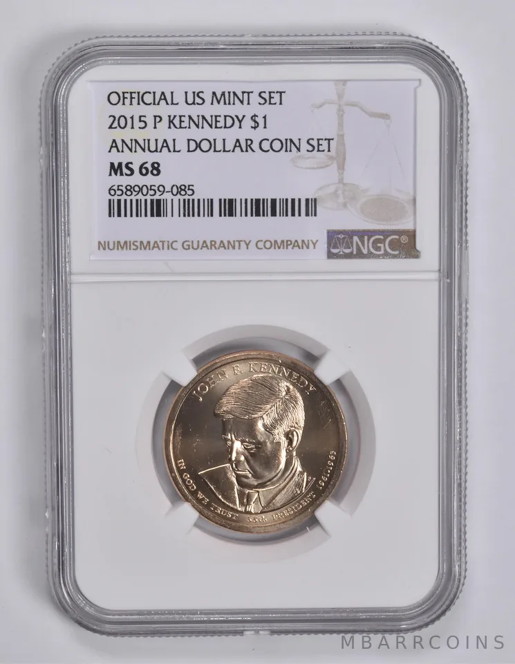 2015-P Presidential $1 Kennedy Annual Set MS68 NGC US Mint