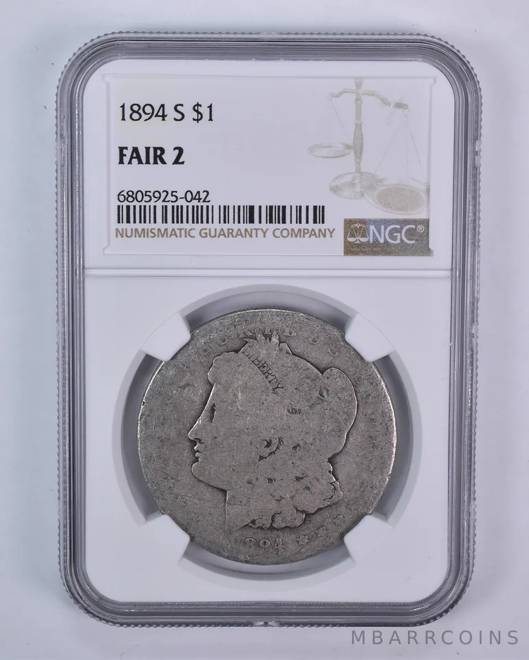 1894-S Morgan Silver Dollar Fair 2 NGC Lowball