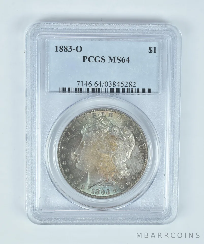 MS64 1883-O Morgan Silver Dollar PCGS Beautiful Rainbow Toning *1997