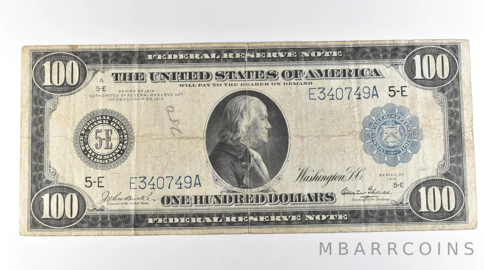 1914 $100 Richmond VA FRN Large Note Blue Seal *3063