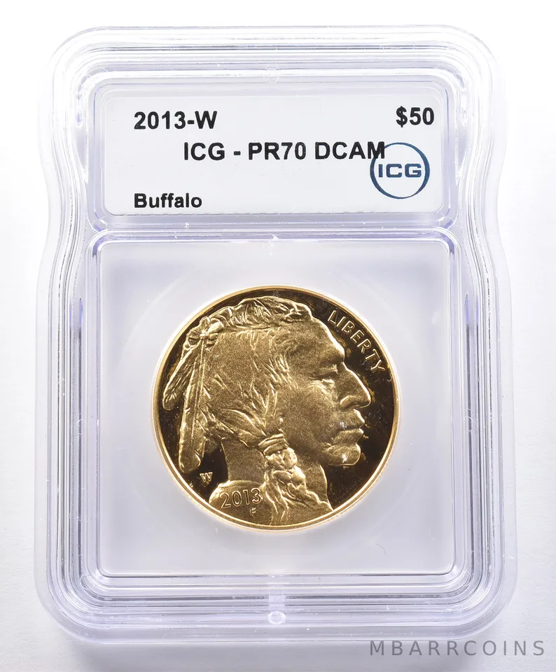 2013-W $50 American Gold Buffalo 1 Oz Gold PR70 DCAM ICG