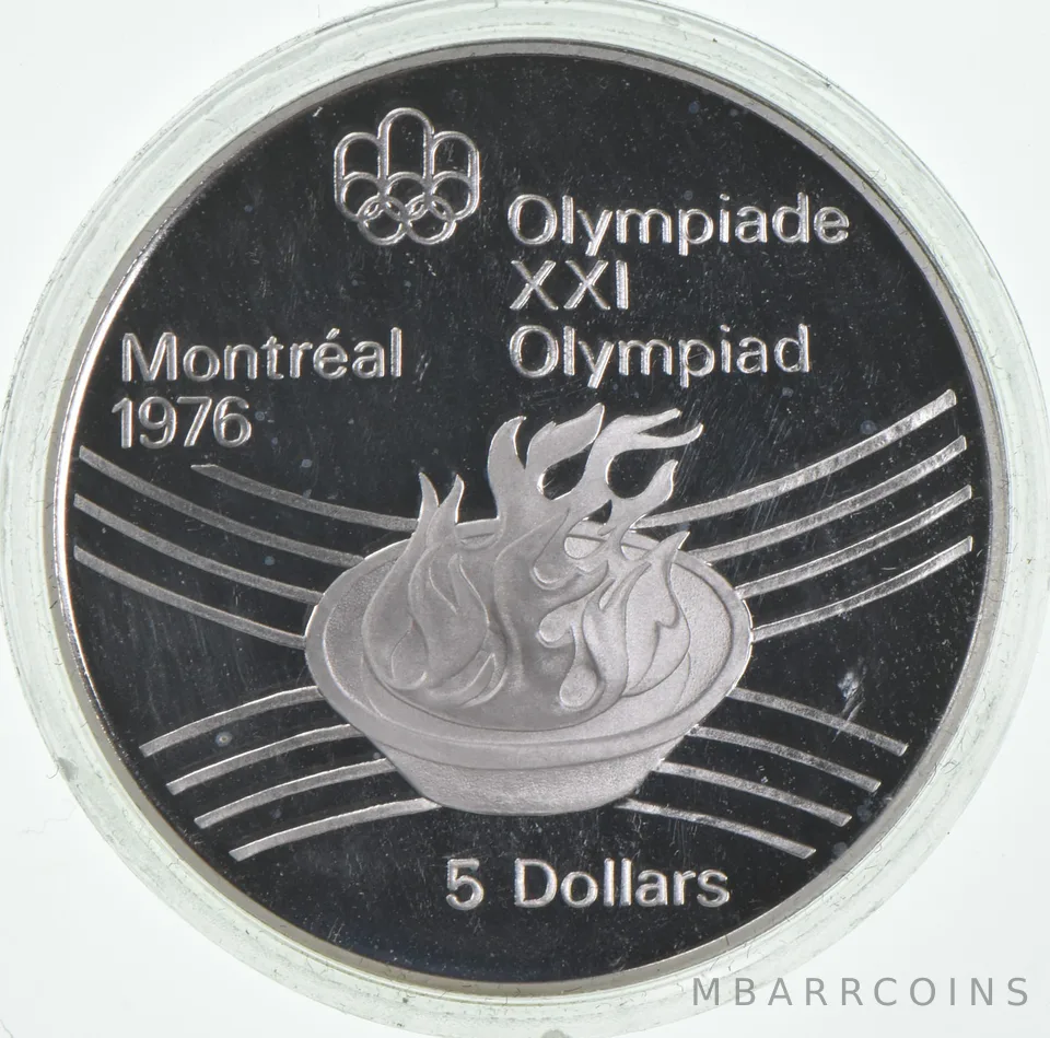 Random 1972-1976 Proof Canada 5 Dollar Olympic Commemorative Coin Silver .925