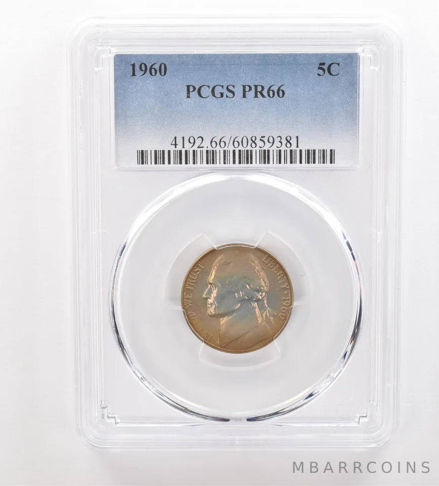 1960 Jefferson Nickel PR66 PCGS Beautiful Tone *3281