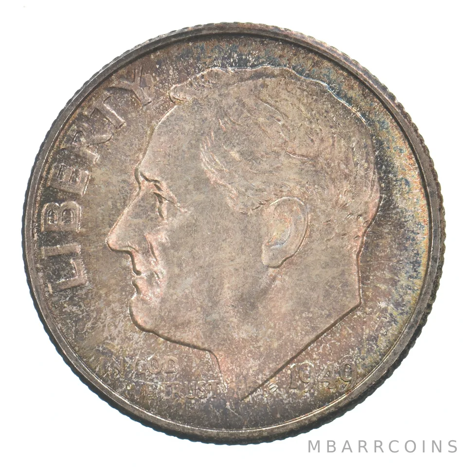 1949 Roosevelt Dime Beautiful Tone *9540