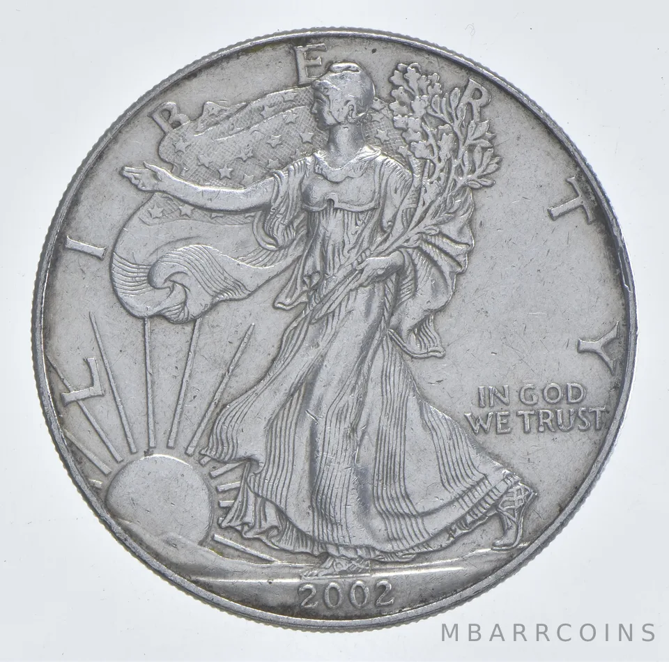 Better Date 2002 American Silver Eagle 1 Troy Oz .999 Fine Silver *444