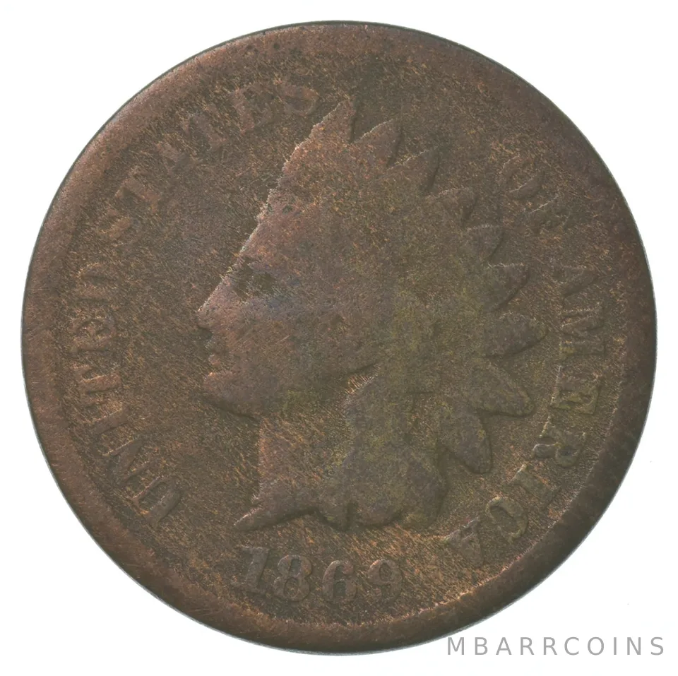 1869 Indian Head Cent a6323