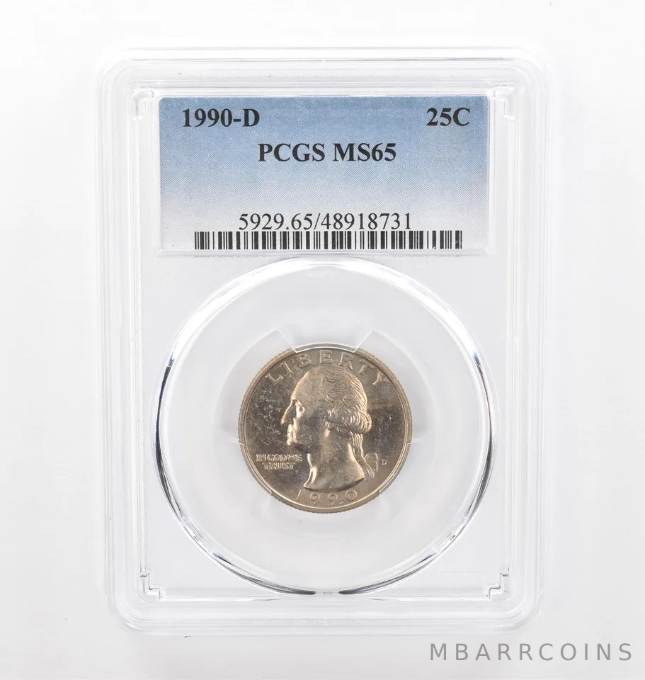 1990-D Washington Quarter MS65 PCGS Beautiful Tone *2229