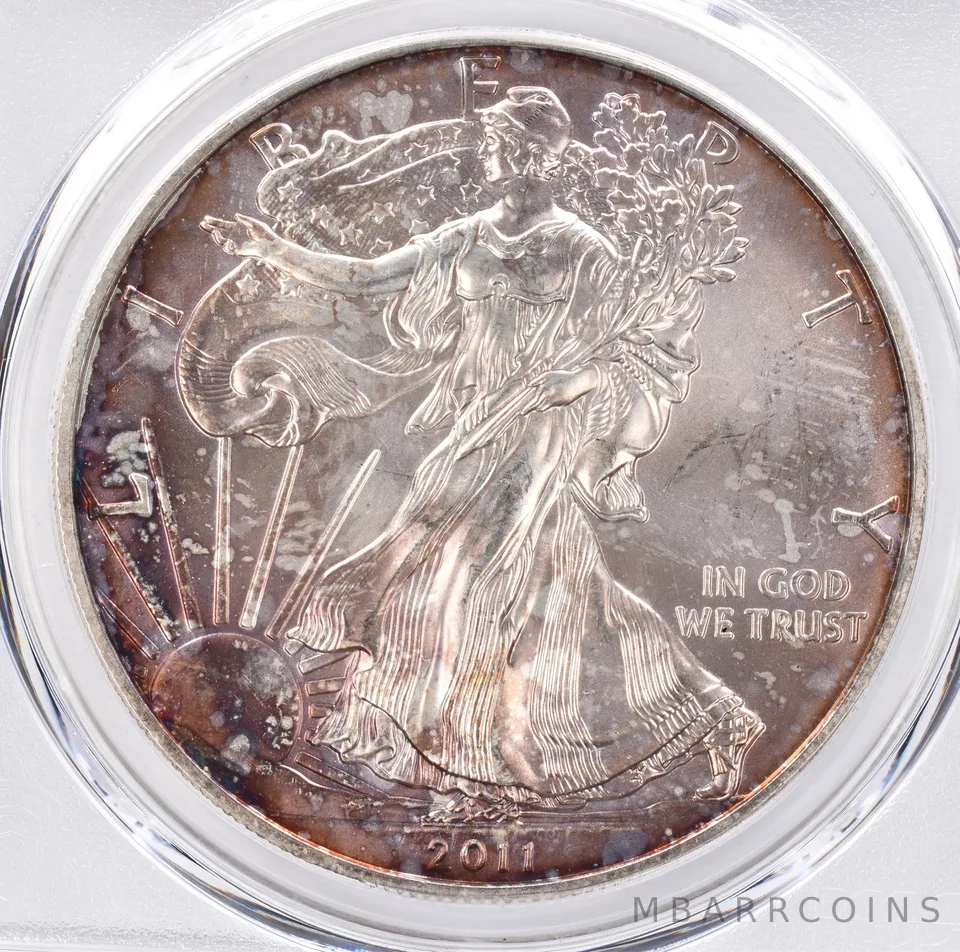 2011 American Silver Eagle MS63 PCGS Beautiful Tone *1509