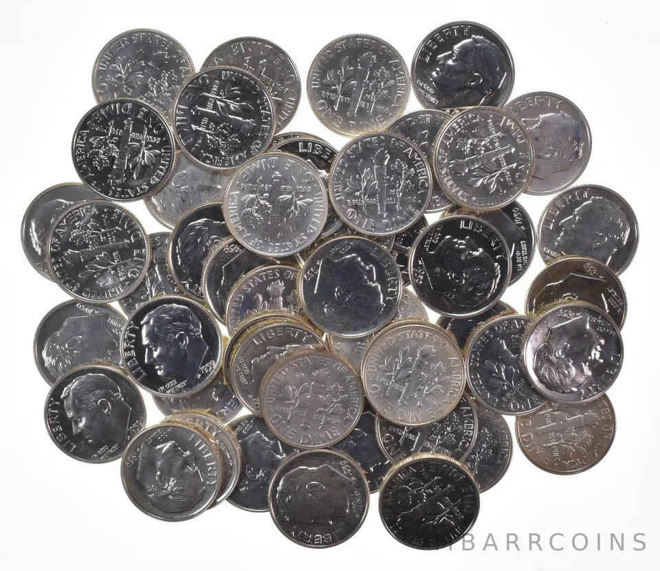(50) 1959 Roosevelt Dime Proof 90% Silver ROLL