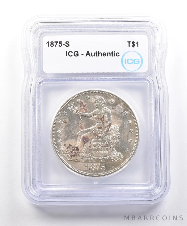 1875-S Seated Liberty Trade Dollar Authentic ICG *3313