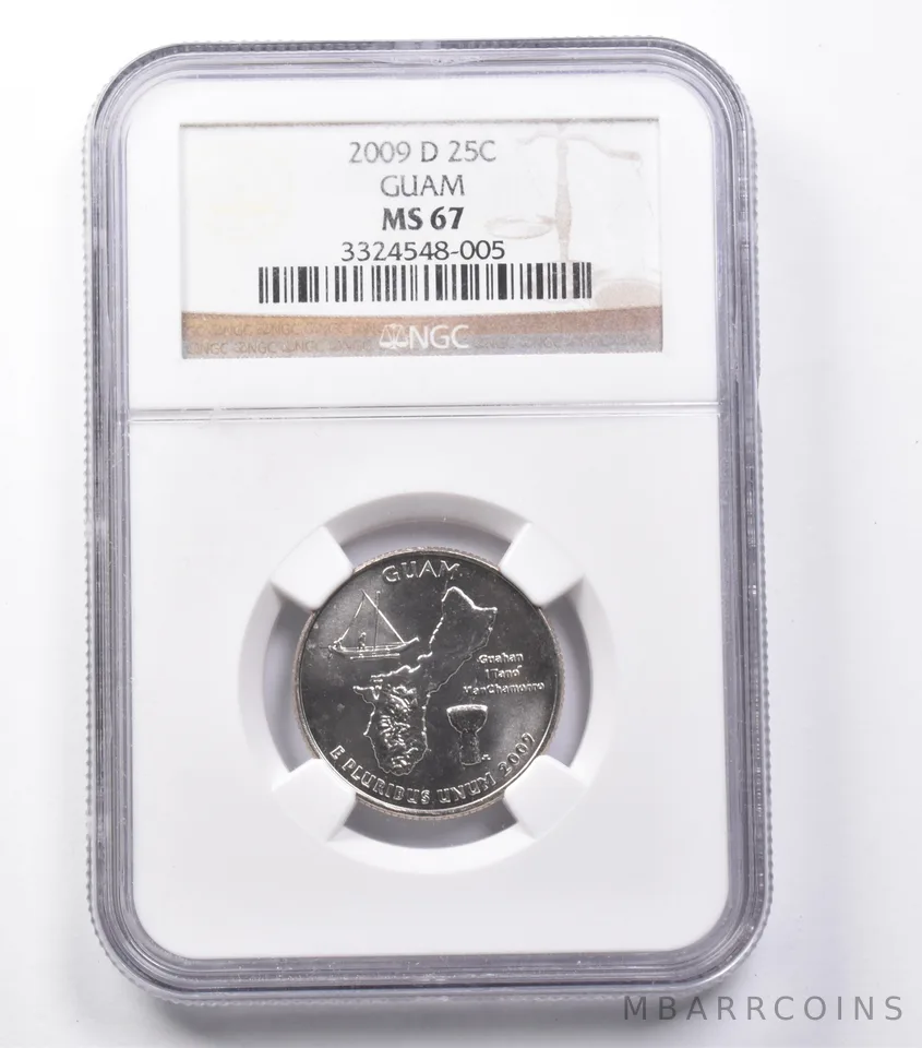 MS67 2009-D Washington State Quarter Guam NGC a5436