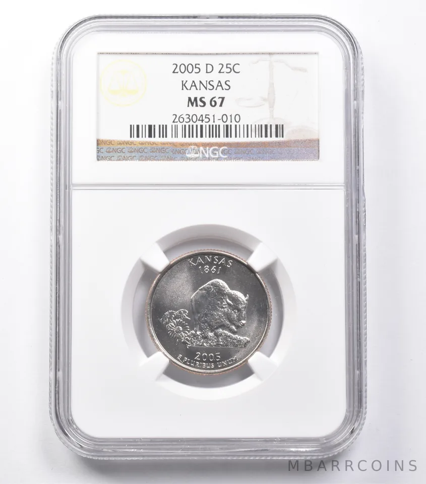 MS67 2005-D Washington State Quarter Kansas NGC *5414