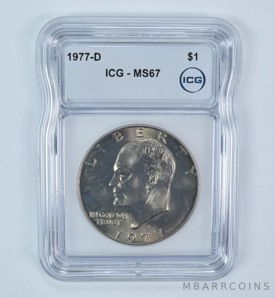 1977-D Eisenhower $1 MS67 ICG