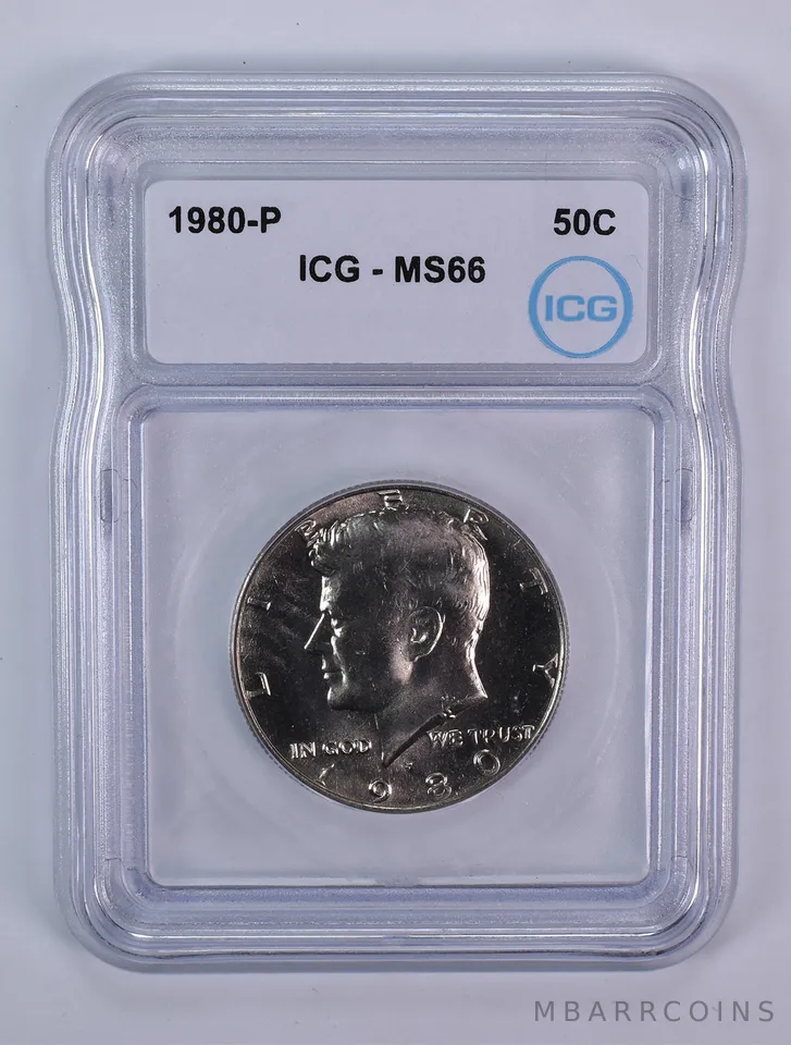1980-P Kennedy Half Dollar MS66 ICG