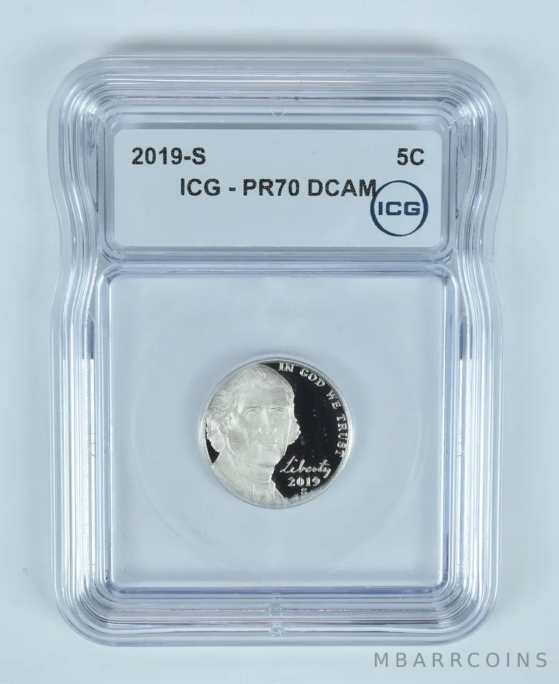 2019-S Jefferson Nickel PR70 DCAM ICG