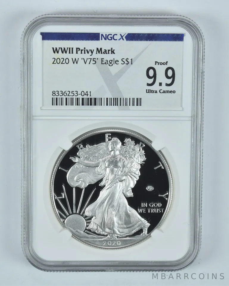 2020-W American Silver Eagle V75 Privy Mark Proof 9.9 UCAM NGC X NGCX