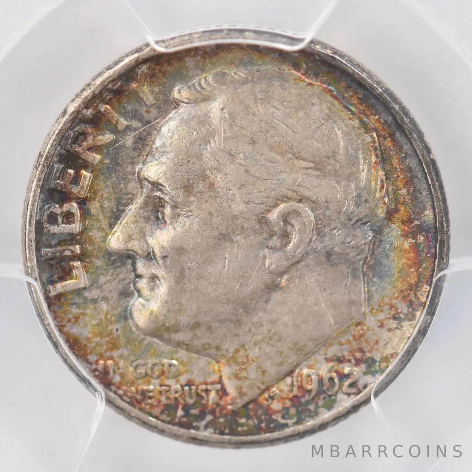 1962-D Roosevelt Dime XF45 PCGS Beautiful Tone *0788