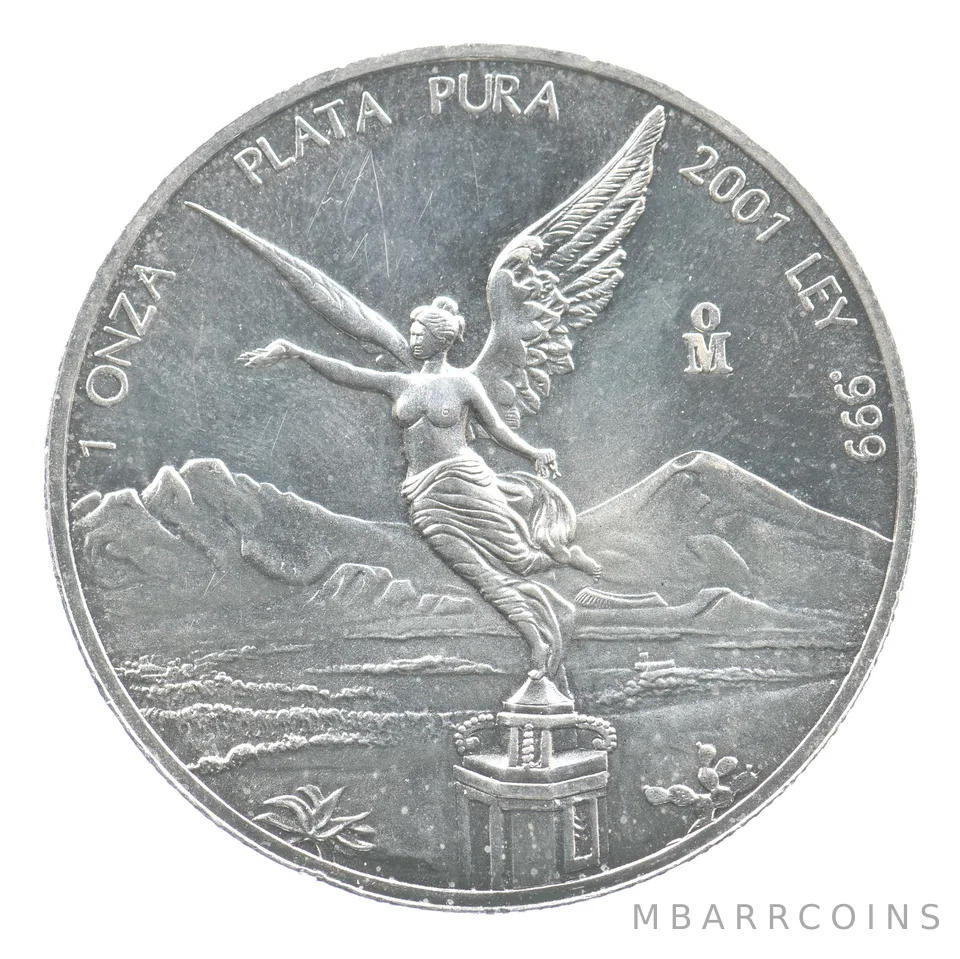 2001 Mo Mexico 1 Onza Silver Libertad *0276