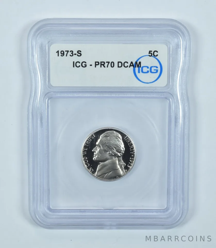 1973-S Jefferson Nickel PR70 DCAM ICG