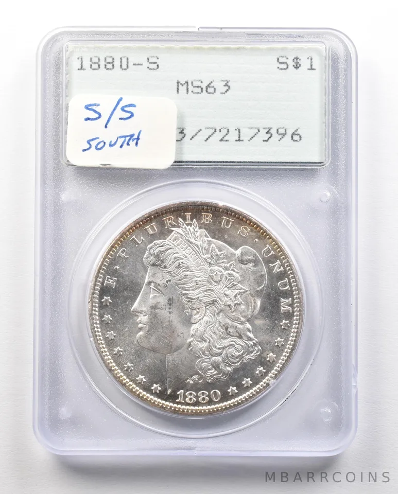1880-S Morgan Silver Dollar MS63 PCGS Rattler a4686