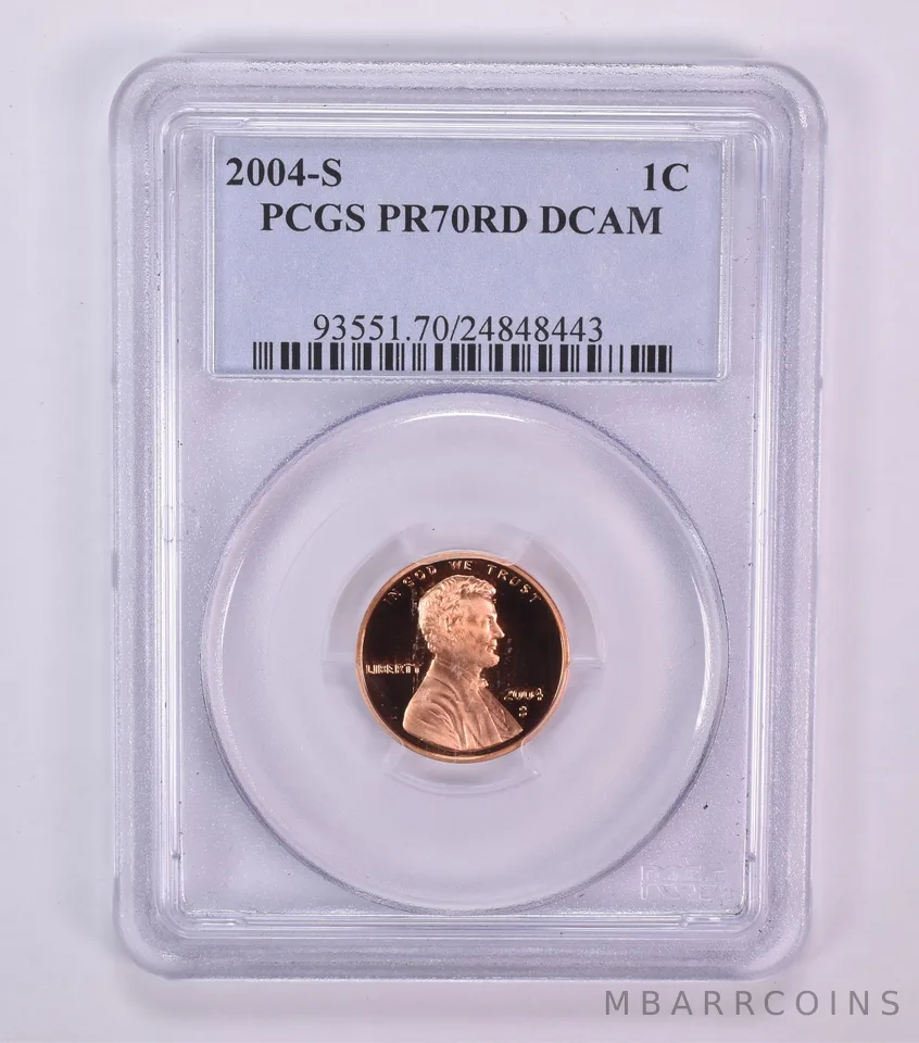 2004-S Lincoln Memorial Cent PR70 RD DCAM PCGS Blue Label