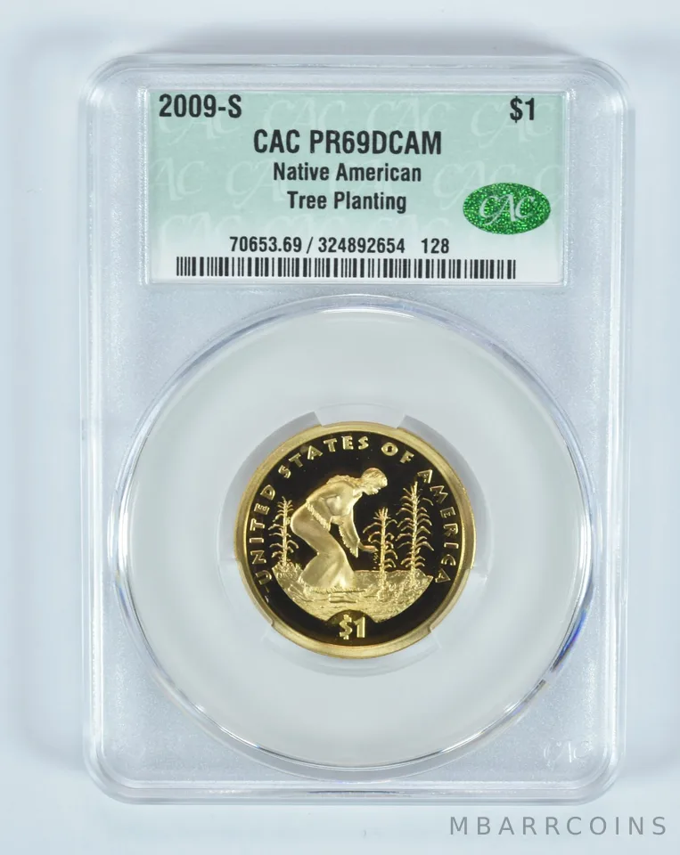 2009-S Sacagawea $1 Native American Tree Planting PR69 DCAM CAC CACg