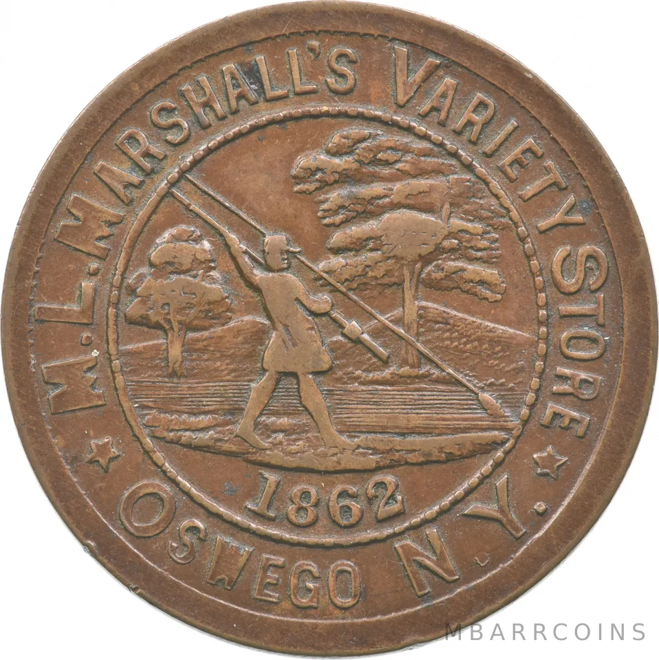 1862 Marshalls Civil War Token New York 695A-1a R-6 *4694