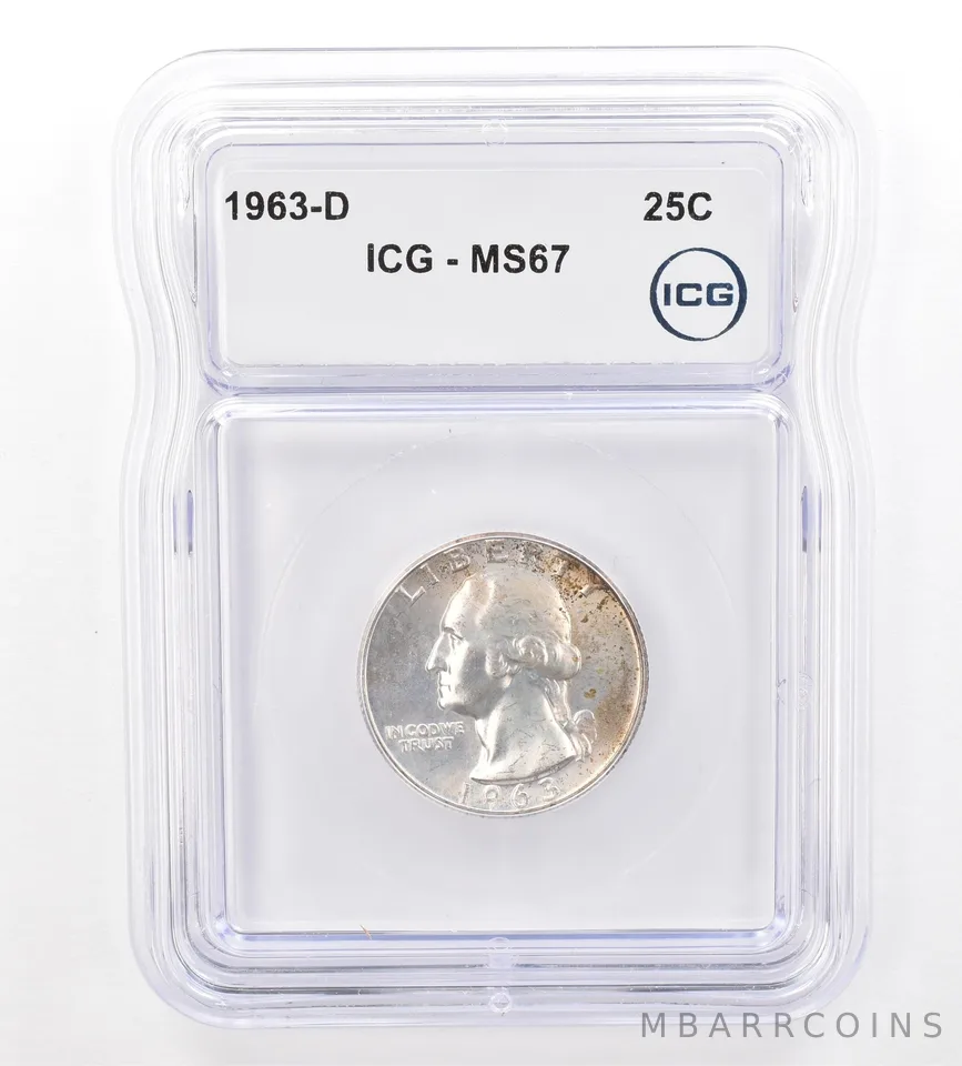 1963-D Washington Quarter MS67 ICG Nice Tone *7391