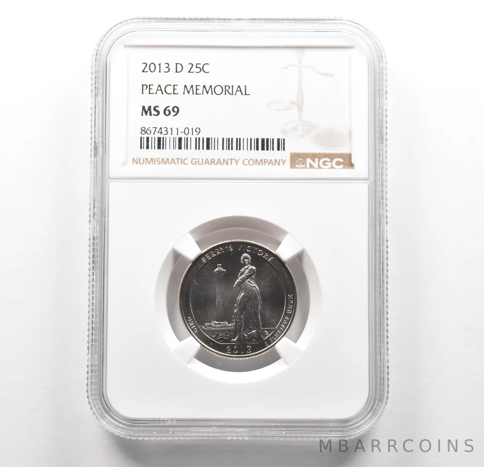 2013-D Washington Quarter ATB Peace Memorial MS69 NGC