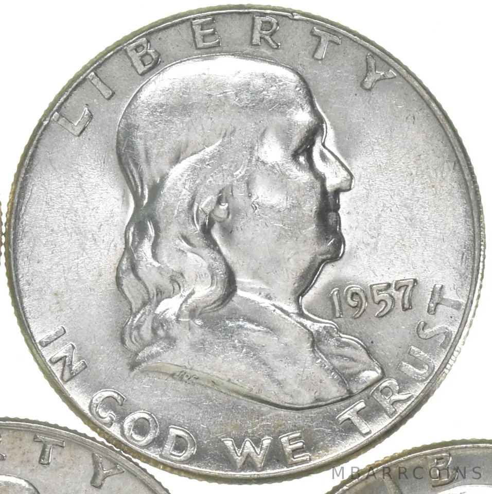 1957 Franklin Half Dollar AU 90% Silver
