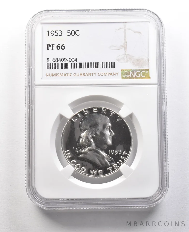 1953 Franklin Half Dollar PF66 NGC Great Contrast *8941